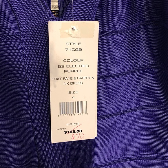 NWT Purple Bandage Dress - Picture 5 of 5